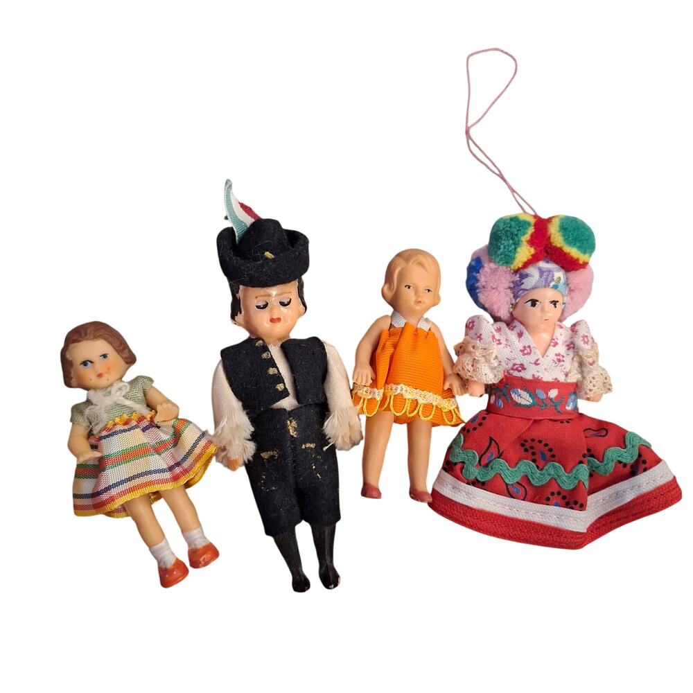 Mezokovesd Vintage Hungarian MATYO mini Doll lot National Costume folk art